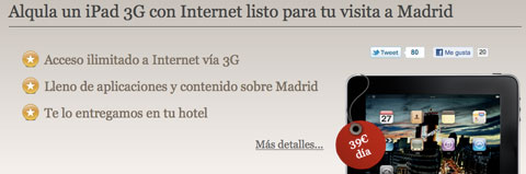 PadinTheCity, alquila un iPad 3G en tus visitas a Madrid