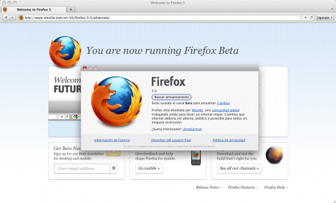 Disponible versión beta de Firefox 5