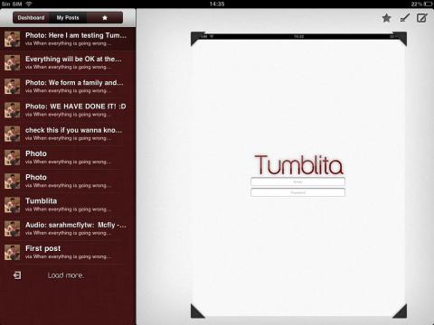 Tumblita, Tumblr en tu iPad