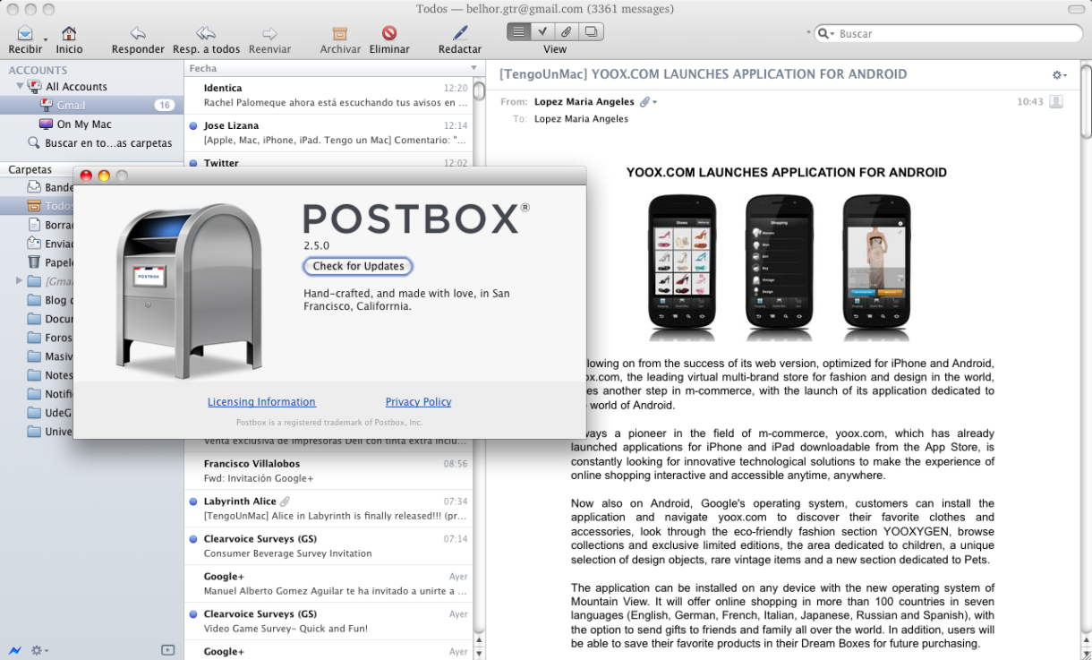 Llega Postbox 2.5 con nuevas características y un mejor precio