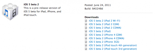 Apple publica la segunda beta de iOS 5