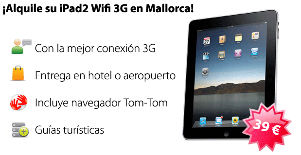 Alquila un iPad en tus vacaciones en Mallorca