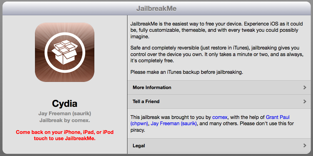 JailbreakMe 3.0 ya está disponible: compatible con iPad 2