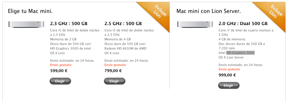 Nuevo Mac Mini con procesadores Core i5 y Thunderbolt