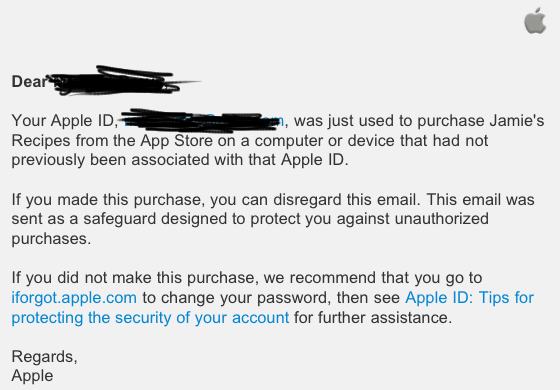 E-mails de confirmación para combatir el fraude en la App Store