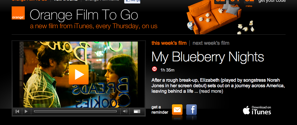 Orange UK ofrece alquileres de películas en iTunes de forma gratuita