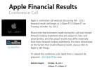 Apple presenta resultados fiscales el próximo 18 de octubre