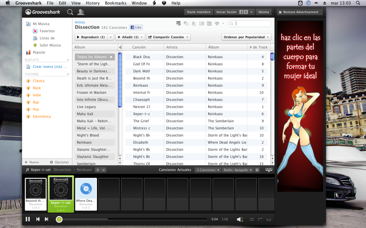 Grooveshark Desktop, un cliente mejorado de Grooveshark para Mac OS X