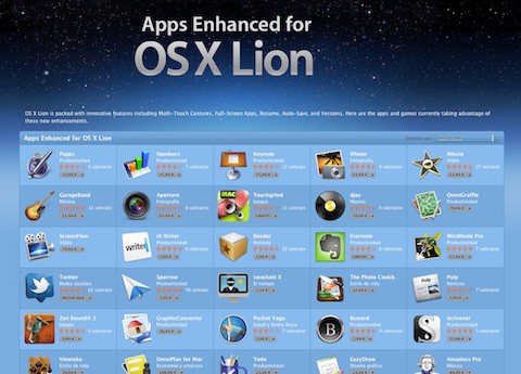 La Mac App Store ahora tiene una sección de apps mejoradas para Mac OS X Lion