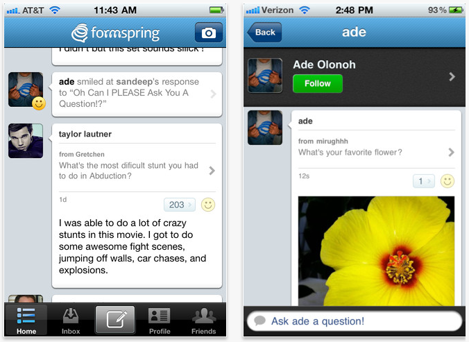 Formspring aterriza en iOS