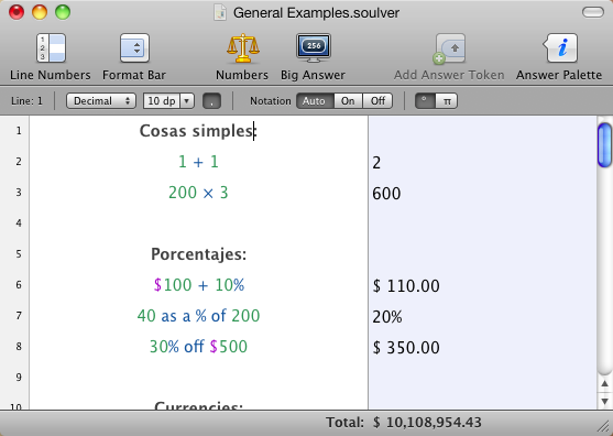 Soulver: haciendo cálculos de la manera fácil