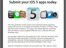Apple anima a los desarrolladores a enviar sus aplicaciones para iOS 5 antes del 12 de Octubre
