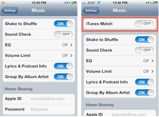 iTunes match