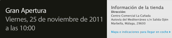 25 de Noviembre, el día escogido para la inauguración de la Apple Store de Marbella