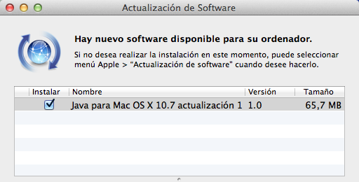 Actualización de Java para Lion