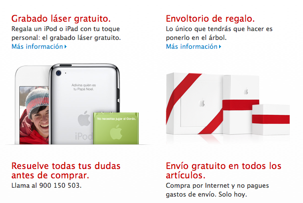 Solo hoy, gastos de envío gratis en la Apple Online Store. ¡Aprovecha!