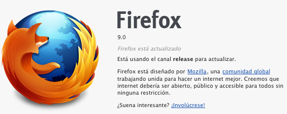 Firefox 9 ya está disponible