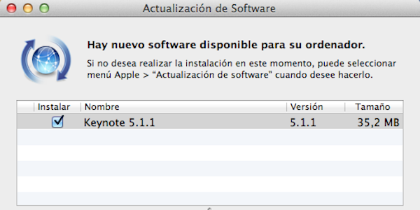 Keynote 5.1.1 ¿Una actualización para Lion?