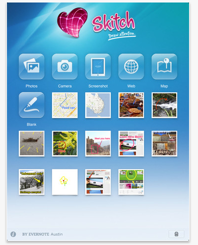 Ya está aquí Skitch para iPad