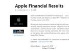 Apple presentará sus resultados financieros del primer cuarto de 2012 el 24 de Enero