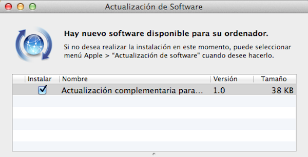 Apple publica una actualización complementaria para Mac OS X 10.7.3