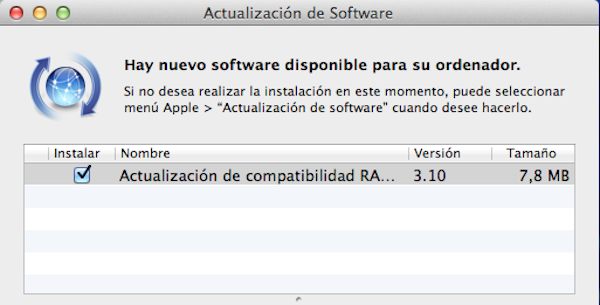 Actualizaciones de compatibilidad RAW para iPhoto y Aperture