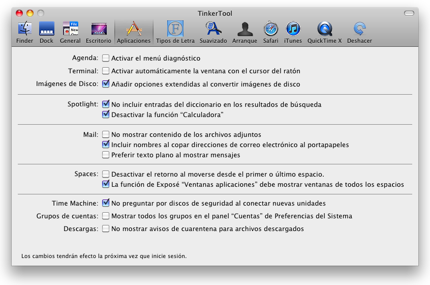 Optimiza el rendimiento del Mac con estas configuraciones de TinkerTool (II)