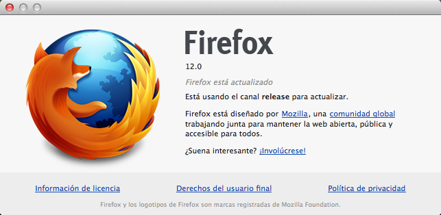 Ya está disponible la versión final de Firefox 12