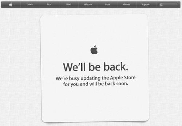 Apple rediseña el aviso de cierre de las Apple Store Online