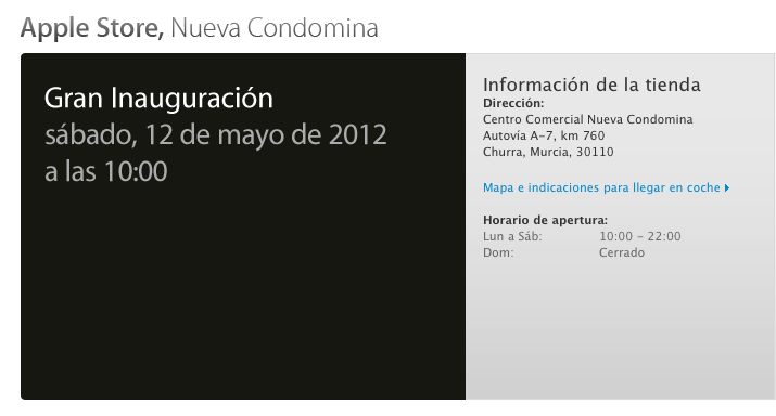 La Apple Store de Murcia se inaugura este próximo 12 de Mayo