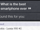 Siri dice que el Nokia Lumia 900 es el mejor smartphone conocido