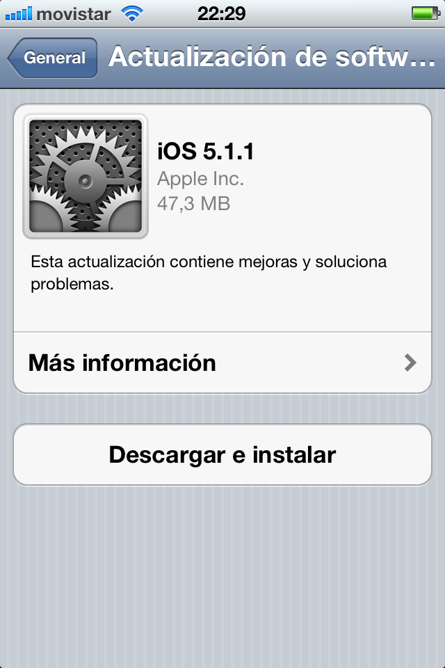 Ya está disponible iOS 5.1.1