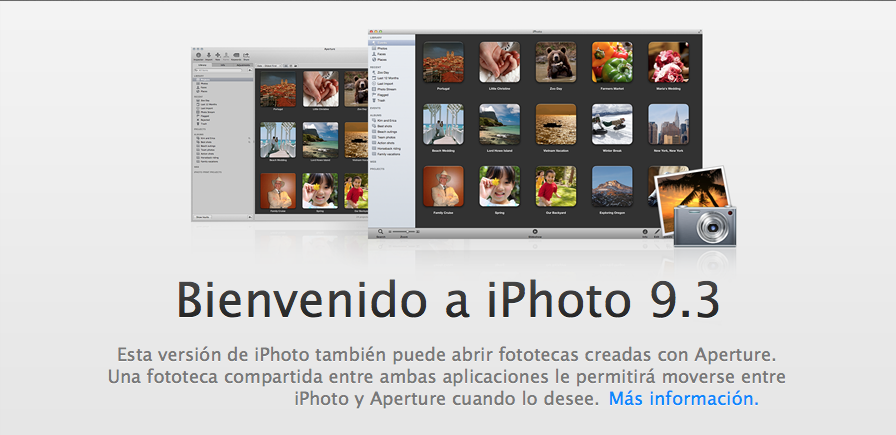 Apple actualiza iPhoto en busca de mayor integración con Aperture