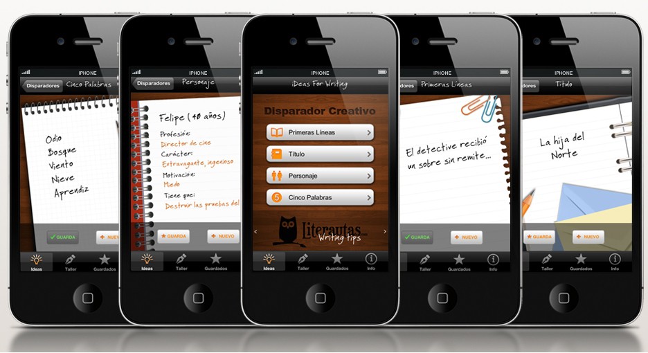 Ideas para escribir, la aplicación para escritores