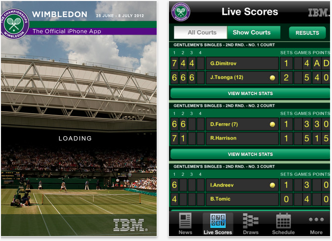 Baja a la hierba de Wimbledon con su aplicación oficial para iPhone