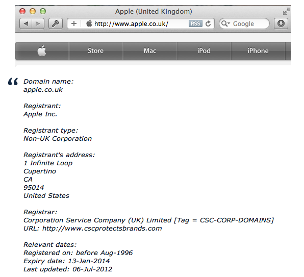 Apple se hace por fin con el dominio Apple.co.uk