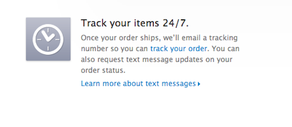 Las Apple Store ahora admiten SMS para el seguimiento de los pedidos