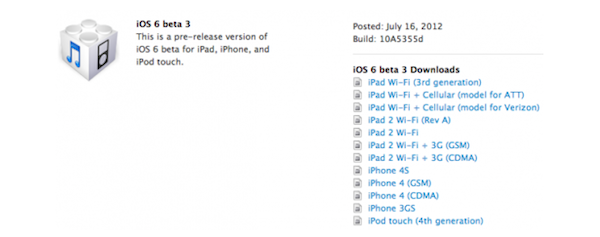 La tercera Beta de iOS 6 ya está en manos de los desarrolladores
