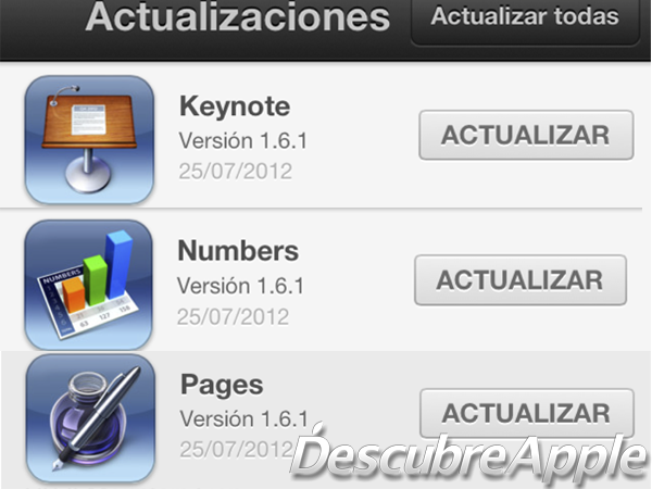 iWork para iOS también se actualiza con la llegada de Mountain Lion