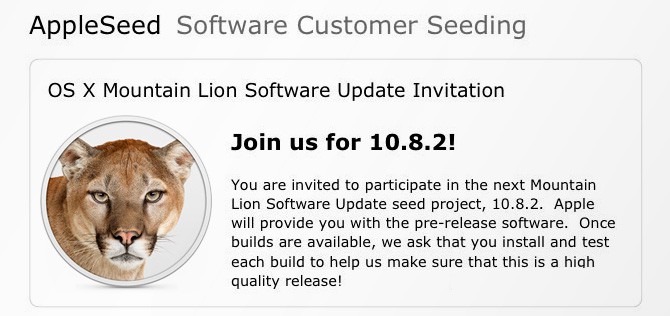 Los desarrolladores ya están probando OS X 10.8.2