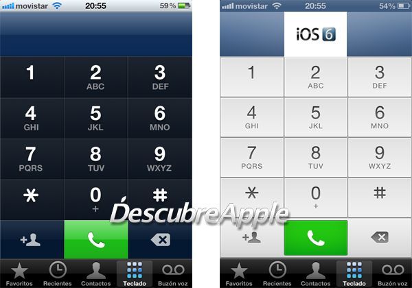 Todos los cambios estéticos de iOS 6 (parte 1)