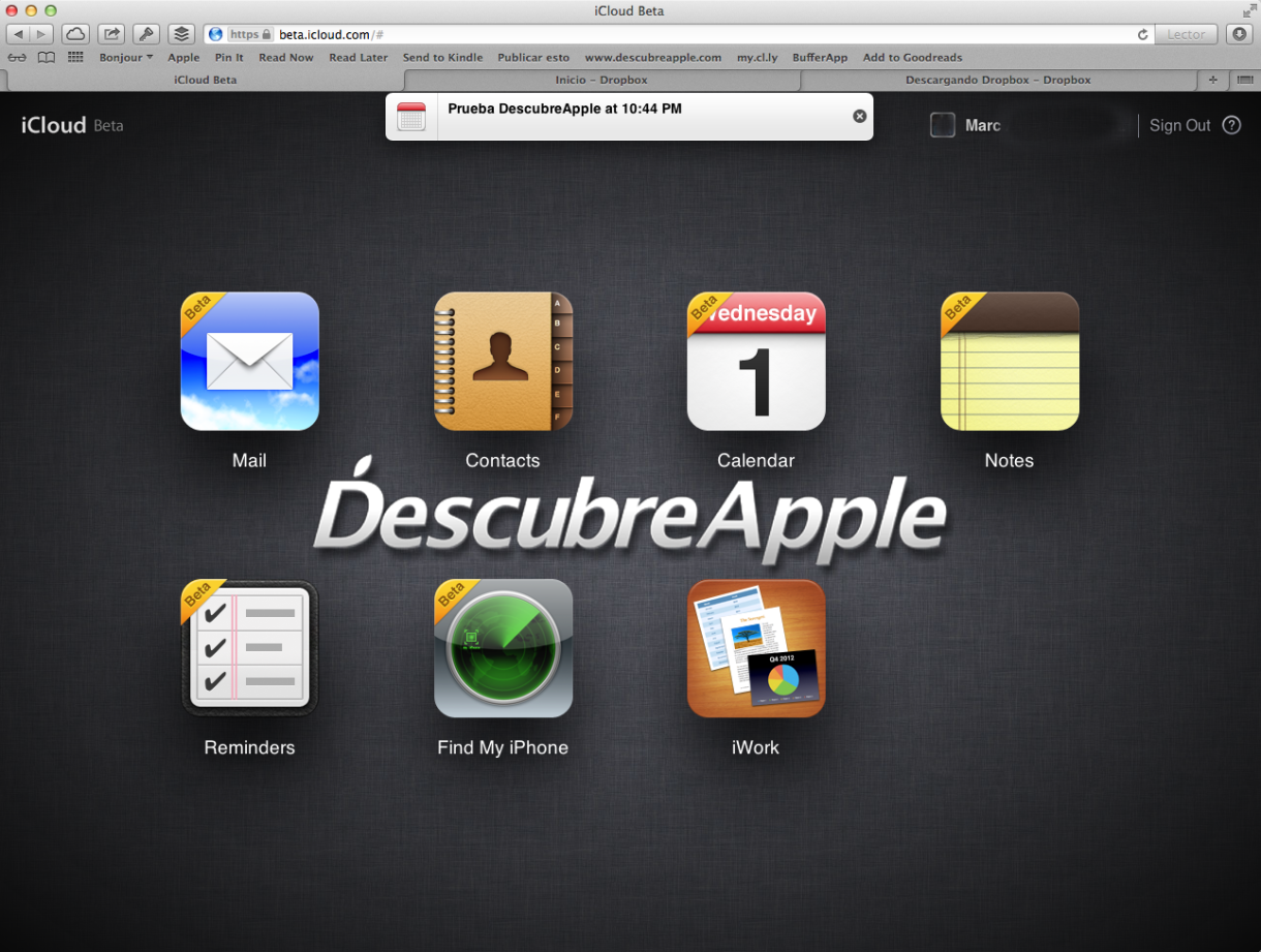 Ya funcionan las notificaciones en la web beta de iCloud