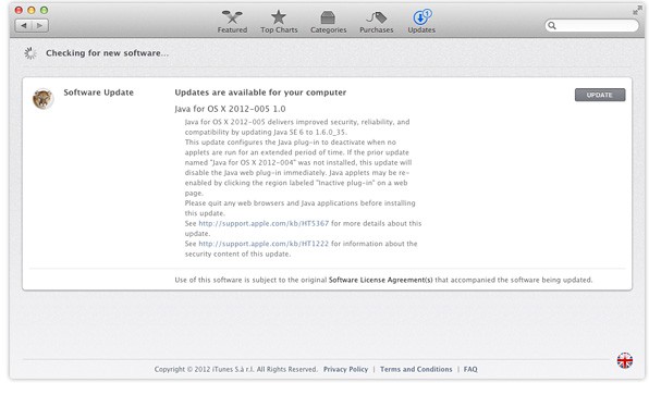 Apple también actualiza por su cuenta el módulo de Java para Mountain Lion