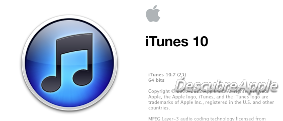 Logo de iTunes 10.7