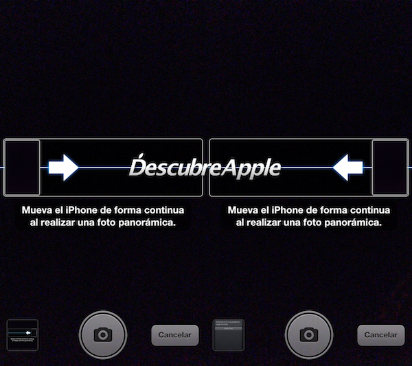 Cambia la dirección para tomar fotos panorámicas en iOS 6