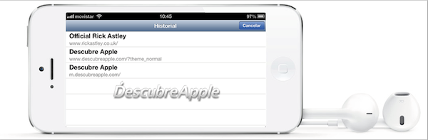 Truco en iOS 6, acceso rápido al historial de Safari