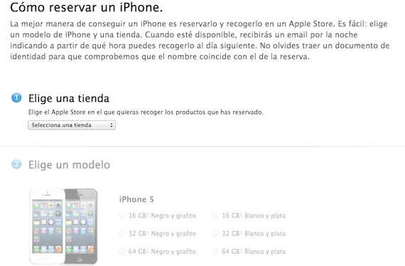 La web de reservas del iPhone 5 ya está abierta