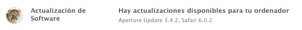 Actualización de Safari 6.0.2, iPhoto 9.4.2 y Aperture 3.4.2