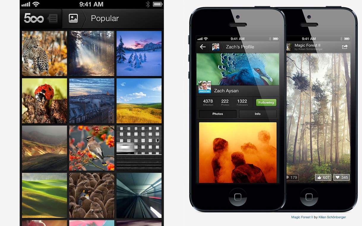 La aplicación de 500px por fin llega al iPhone