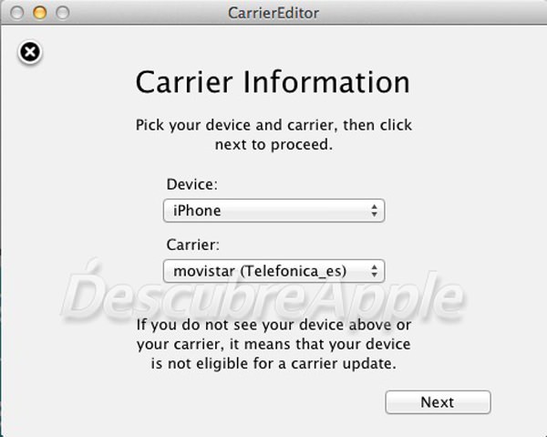 cambiar el logo del operador en el iPhone sin Jailbreak